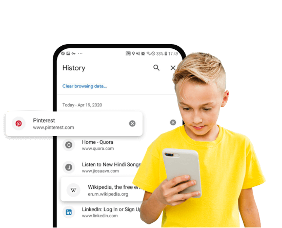 Check Browser History.