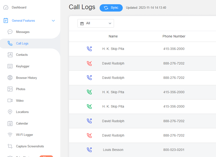 get all call history