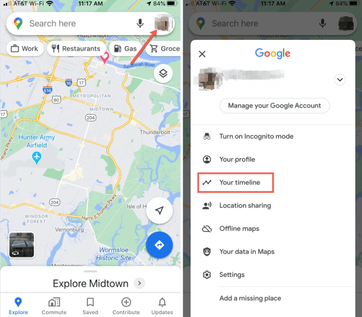 Find android phone from iphone using google maps