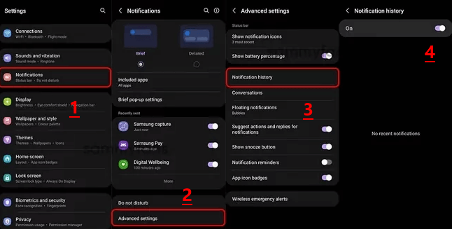 
 how to view past notifications on android
    