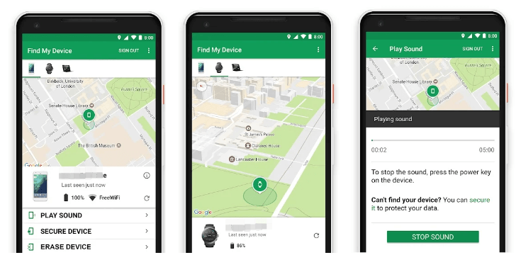 Locate android with iphone in google find my device