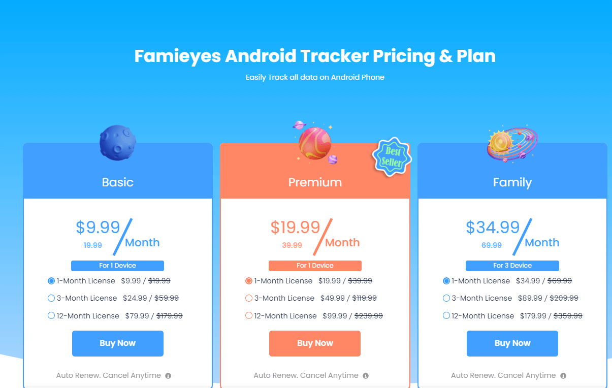 buy a famieyes android tracker