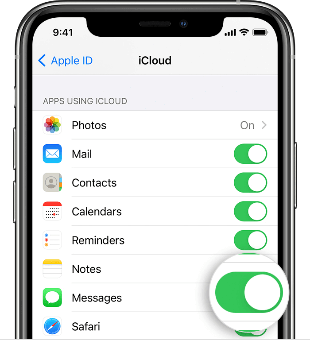 See text messages from another phone icloud backup