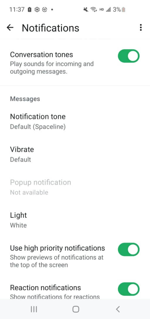 enable notificaiton settings on iPhone