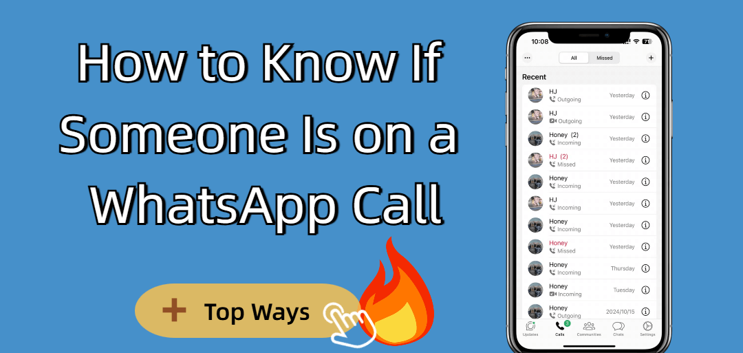 how to know if someone is on a WhatsApp call