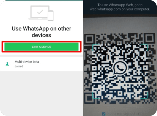 link a device on WhatsApp