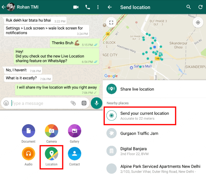 how to track android phone from iphone via whatsapp