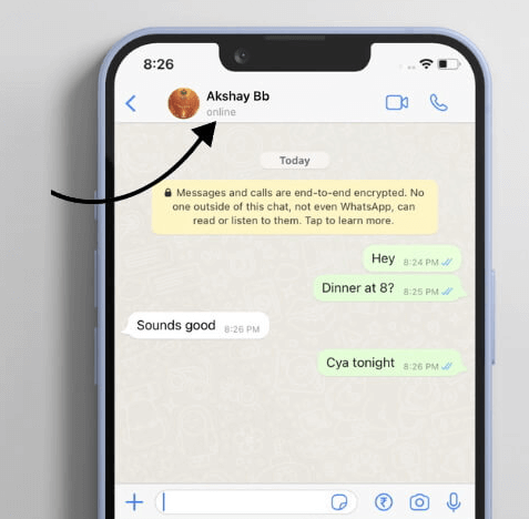 see online status on WhatsApp